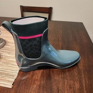 Coach rubber  rain booties